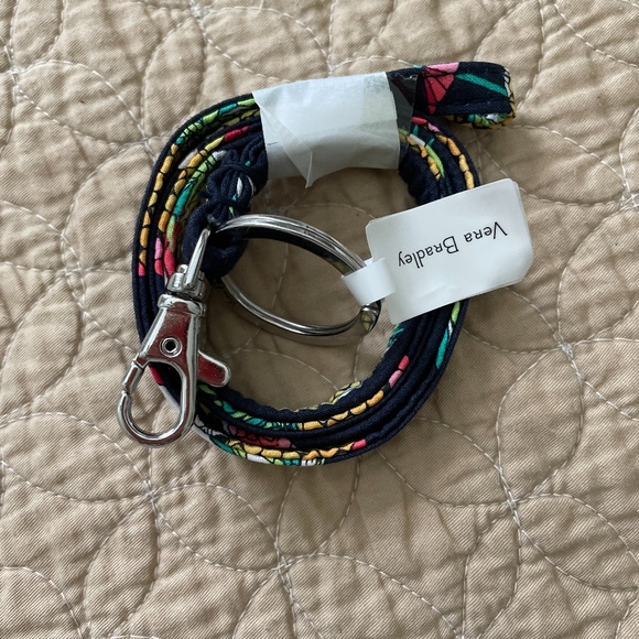 Vera Bradley Lanyard Key Ring ID Badge Clip - Picture 2 of 2
